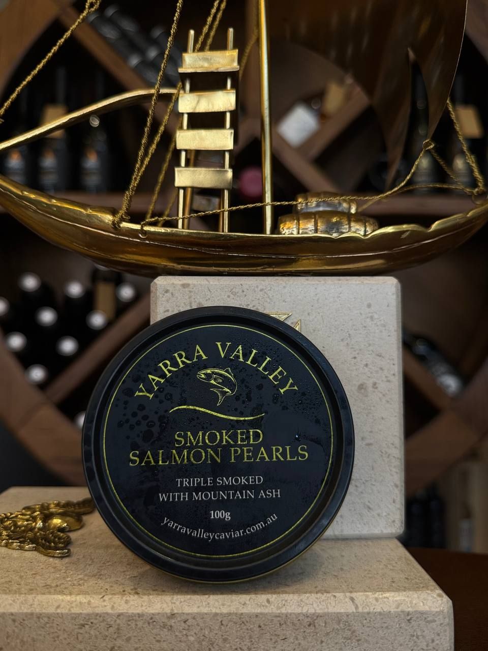 Yarra Valley smoked salmon pearls