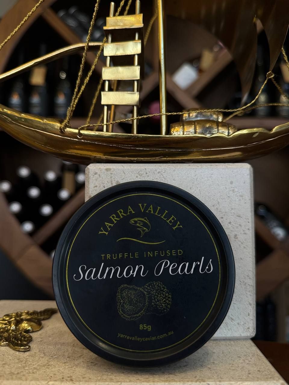 Yarra Valley truffle infused salmon pearls